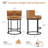 26"Sculptural Swivel Modern Counter Stool With Cylindrical Metal Frame-657534215