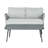 Mariano Steel Loveseat And Table-36793351-36793349