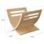 Portwood Wood Free Standing Magazine Rack-798230120