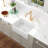 28''L x 20''W Ceramic Single Bowl Farmhouse Kitchen Sink with Sink Grid and Basket Strainer
