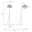 Lampe sur pied en rotin blanc arqué, de 160 cm de hauteur, avec bras flexible, abat-jour tissé et ampoule E26 de 12 W incluse