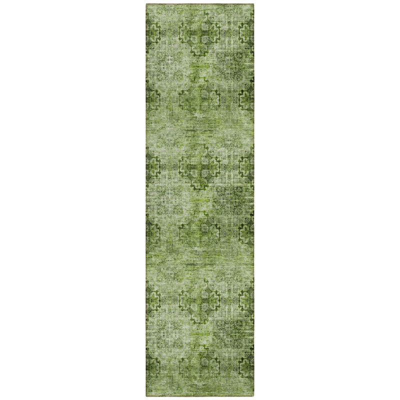 Tapis de couloir intérieur vert 8 po