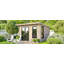Powersheds 12 x 10ft Pent Log Cabin, Doors to the Left - 44mm
