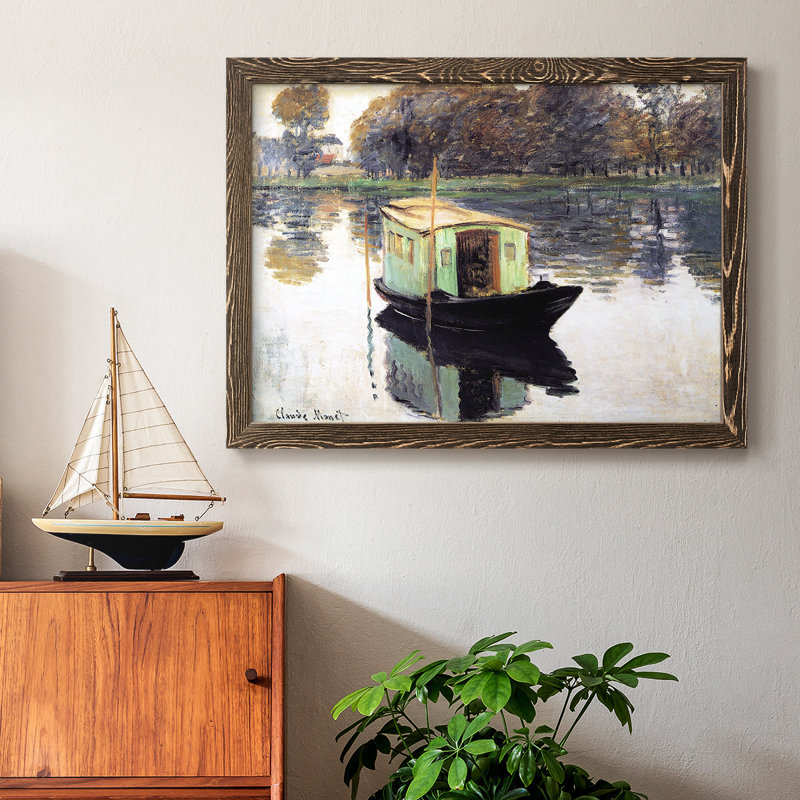 " The Studio Boat, 1874 ", Walnut, 22" H x 32" W
