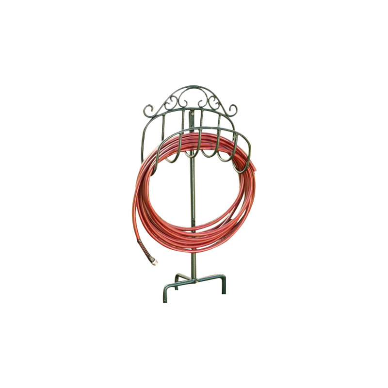 Wrought Iron Hose Holder, Green