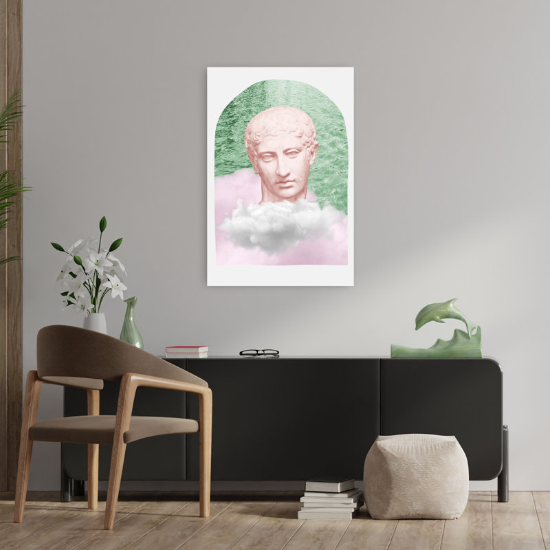 Ethereal Classical Head Ethereal Modern Serene Ocean Architecture Wall Art Print by Talitha McQueen - Print