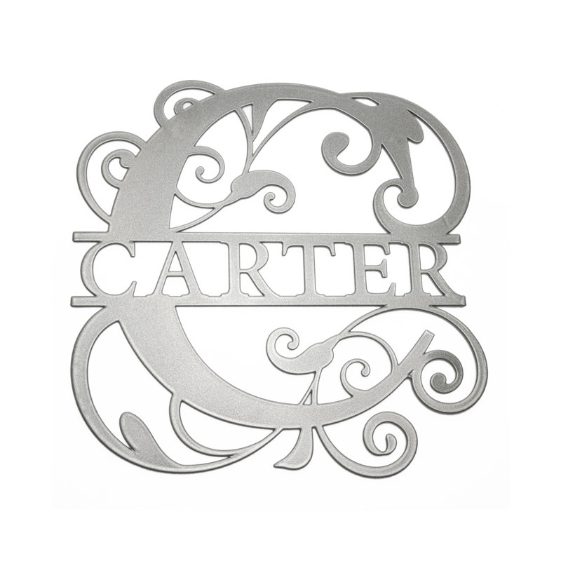 Décoration murale Arimentha, Gris clair, H 16 po x l 16 po x P 0,06 po, Lettre C