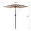 Parasol de marché de 7,5 pi avec bouton-poussoir, relevage à manivelle et évent pour terrasse de jardin-129514887