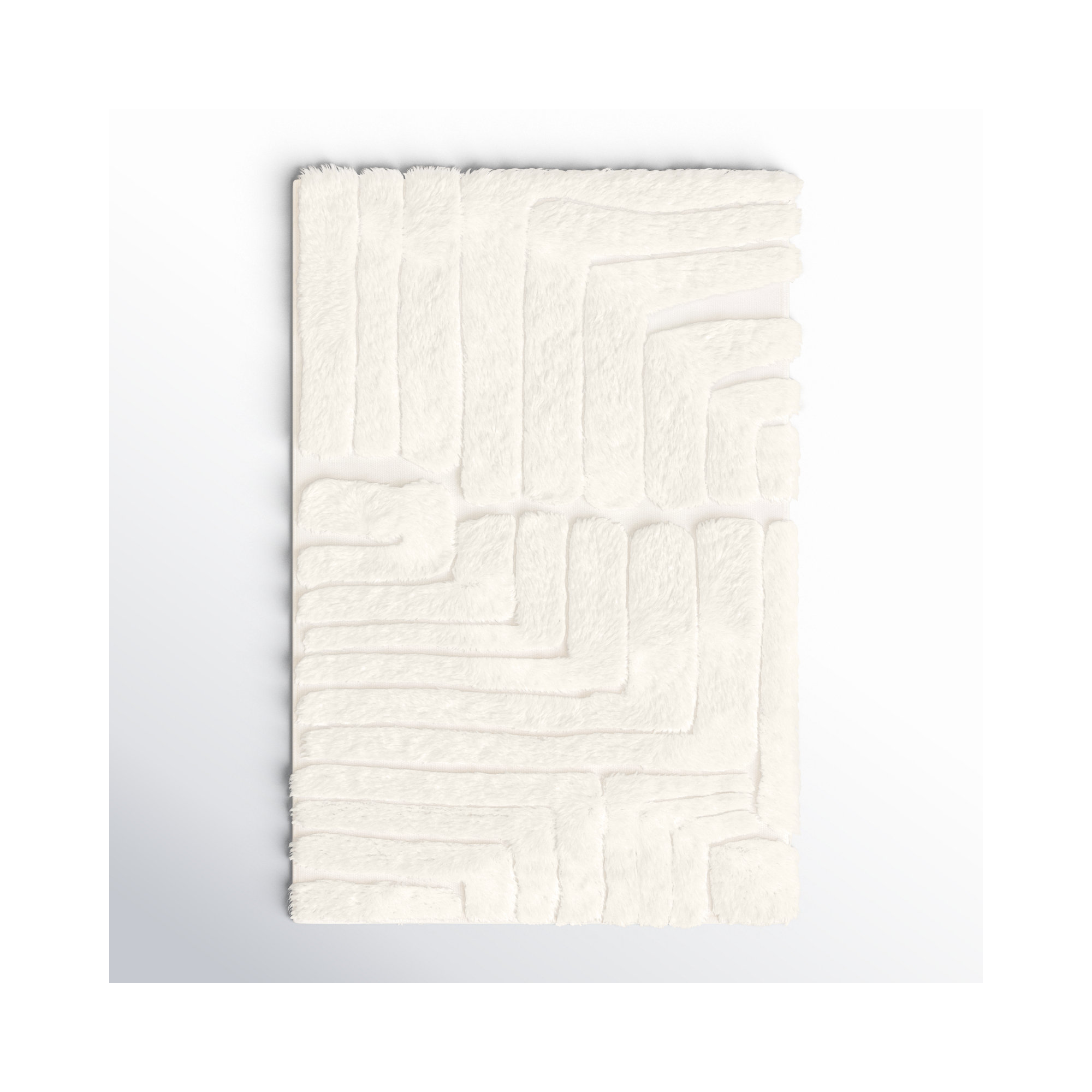 Fernande Handmade Wool Ivory Rug, Rectangle 4' x 6'