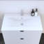 32 32,9,9 po. Lavabo encastré en céramique - blanc