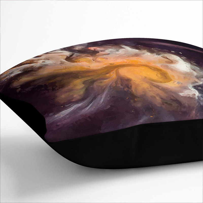 Universe Vol.19 Cushion with Filling, 40cm H x 40cm W x 15cm D, Black