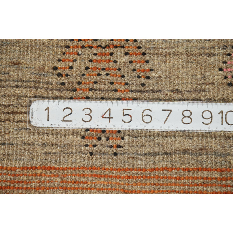 Tapis carré géométrique en laine marocain 6 x 6