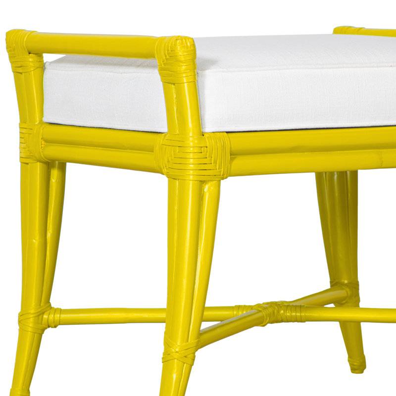 Banc rembourré Malacca, Jaune canari
