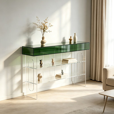 Console multi-couches en acrylique transparent