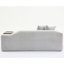 Boucle en gris - 2 pièces avec table de bout, 3 places et pour une table confortable-663668671