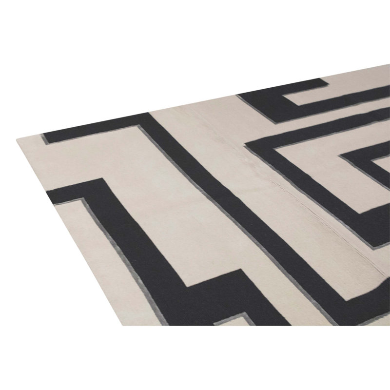 Hand Knotted Wool and Viscose Indoor Rug