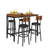 Upholstered Faux Leather Counter Stool with Iron Frame