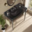 Lavabo de console de salle de bain mural 36 "avec pieds en acier inoxydable et 3 trous de robinet UnaMara-688782925-689076544-689076550