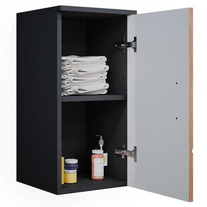 Hängeschrank Bernando, Black/Brown