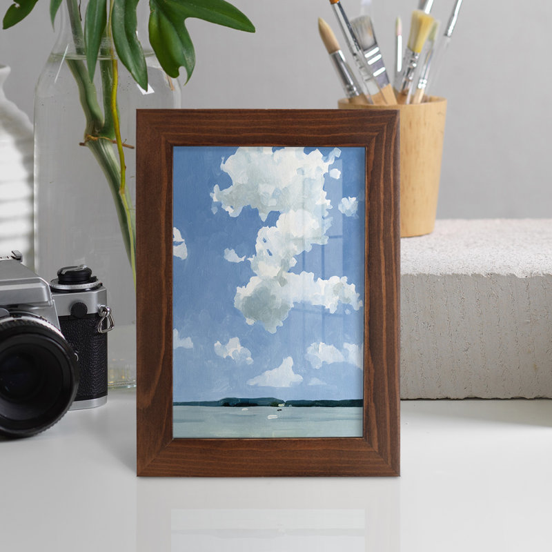 «Juillet Lakeside II», impression encadrée avec verre, H 9 po x l 7 po x P 1 po, Châtaigne