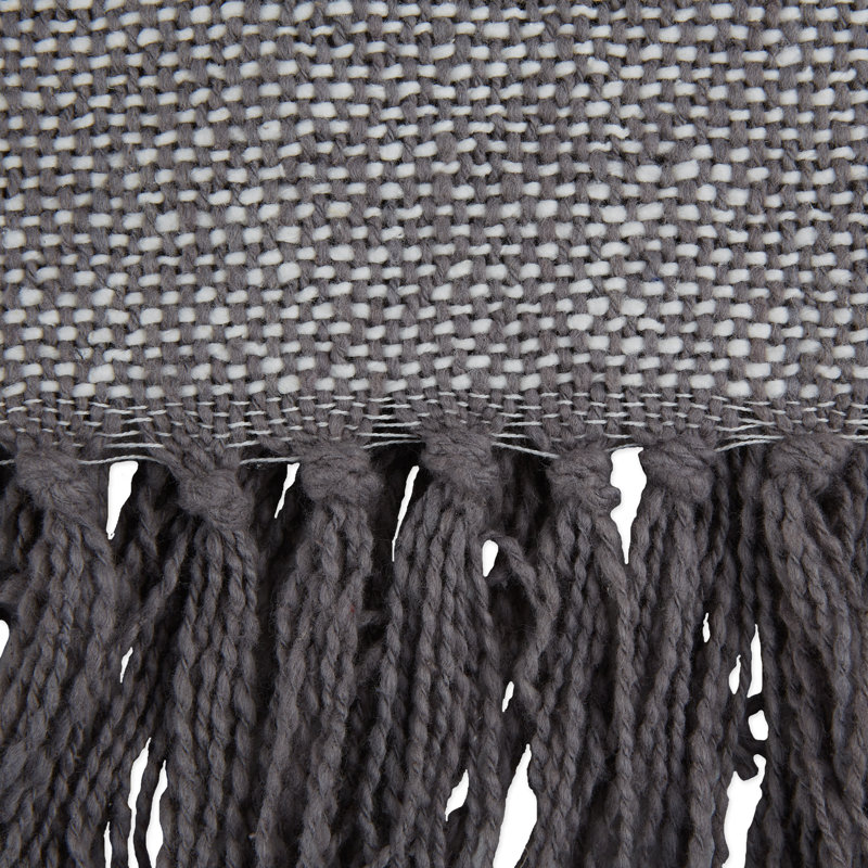 Jeté en coton tissé, Gris