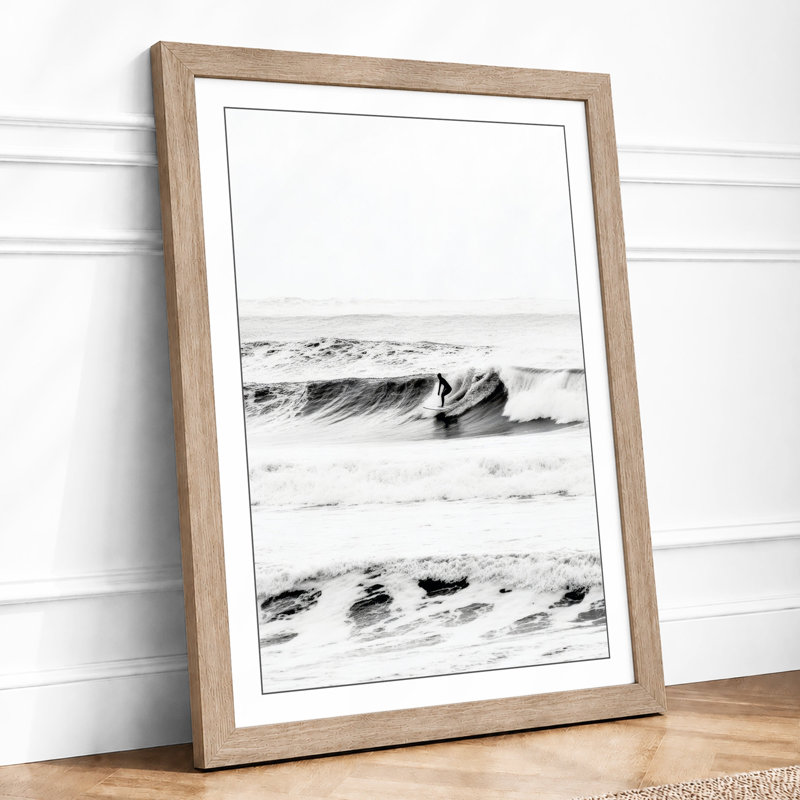 Tempestuous Shore Coastal - Framed Print, A1 - 84.1 x 59.4 cm, Oak