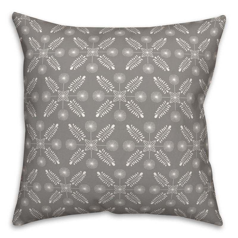 Coussin extérieur Meadow, H 18 po x l 18 po, Gris