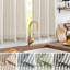 Linen Rod Pocket  Light Filtering Striped Kitchen Cafe Curtains Curtains-1333002775-1333002776