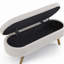 Banc de rangement repose-pieds ovale avec pieds en bois-352851056