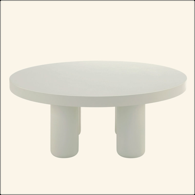 Loanna White Finish Coffee Table