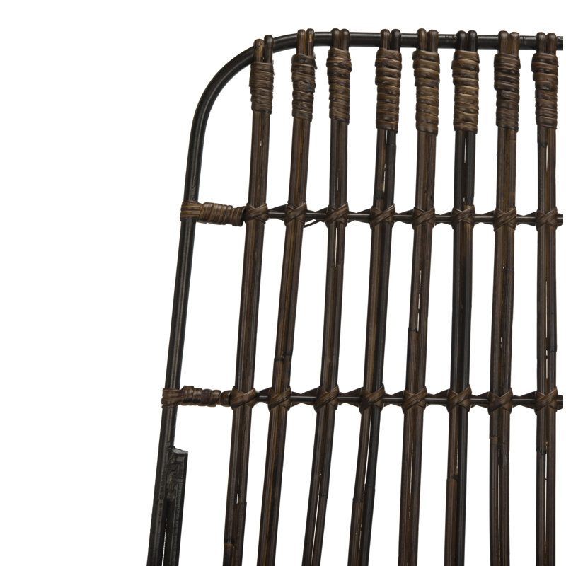 Counter Stool with Metal Frame, Brown