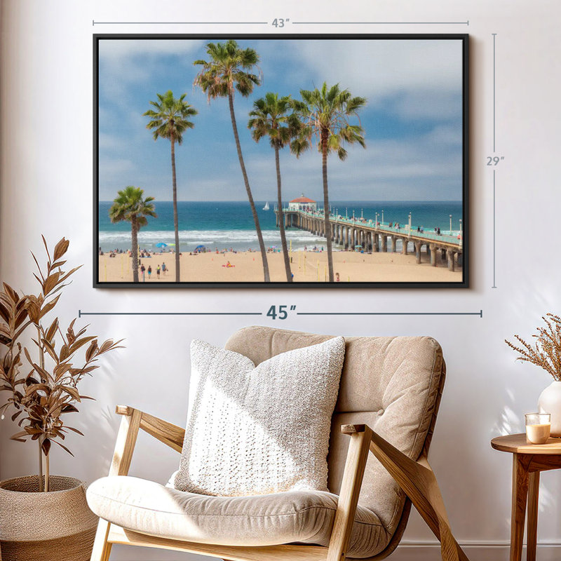 Plage «Summer In Manhattan Beach Wall Art», H 29 po x l 43 po