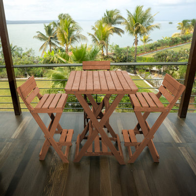 Harbor Point Fully Assembled All-Weather Recycled HDPE Outdoor Folding Bar Stool by Dovecove