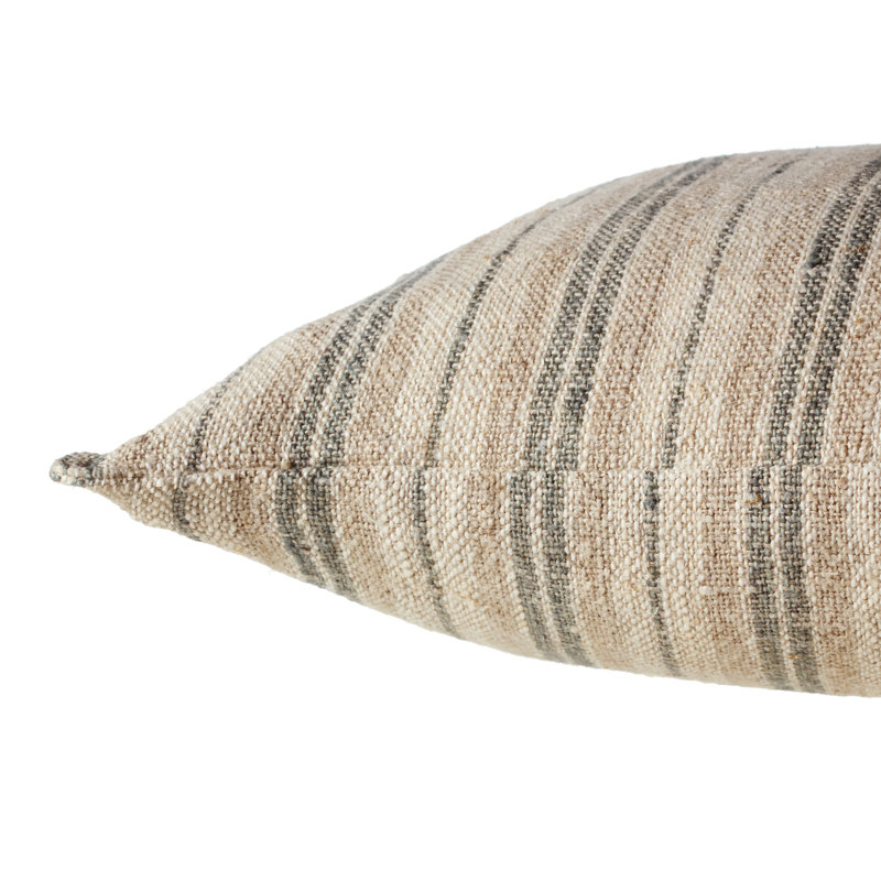 Housse et insert de coussin rectangulaire 100% lin Regent, Brun foncé, Bas
