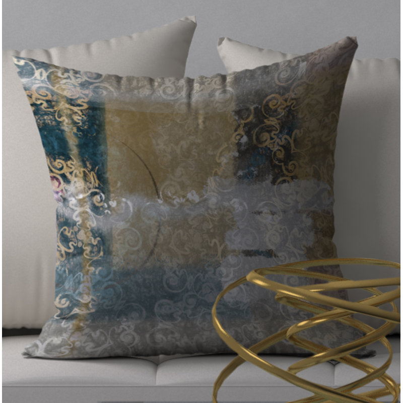 Abstract Reversible Throw Pillow, 20" x 20"