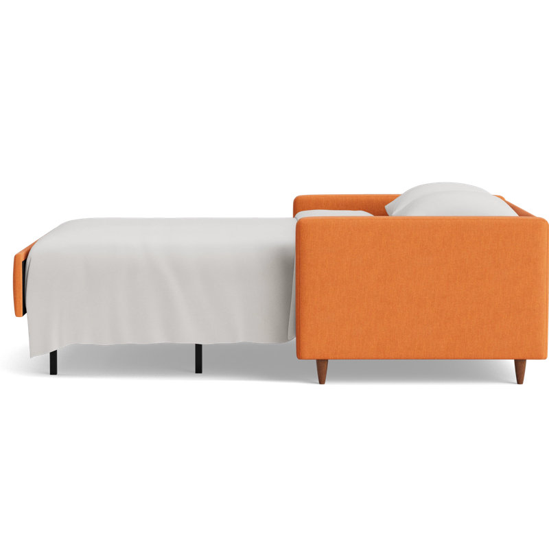 MCM Sofa Bed, Performance Weave - Carrot