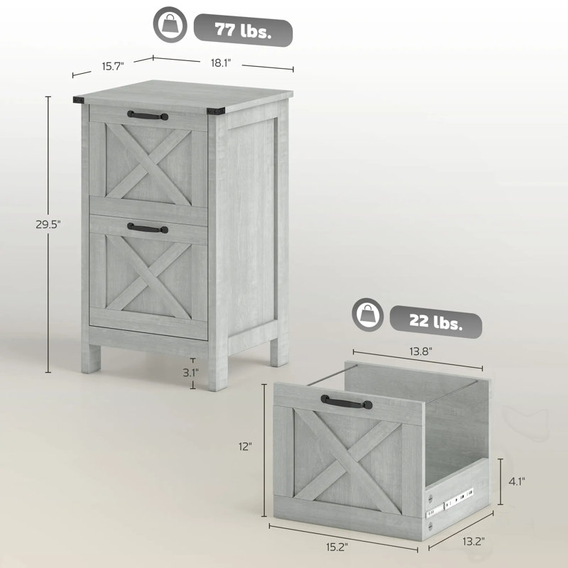 Office Cabinet with 2 Drawers