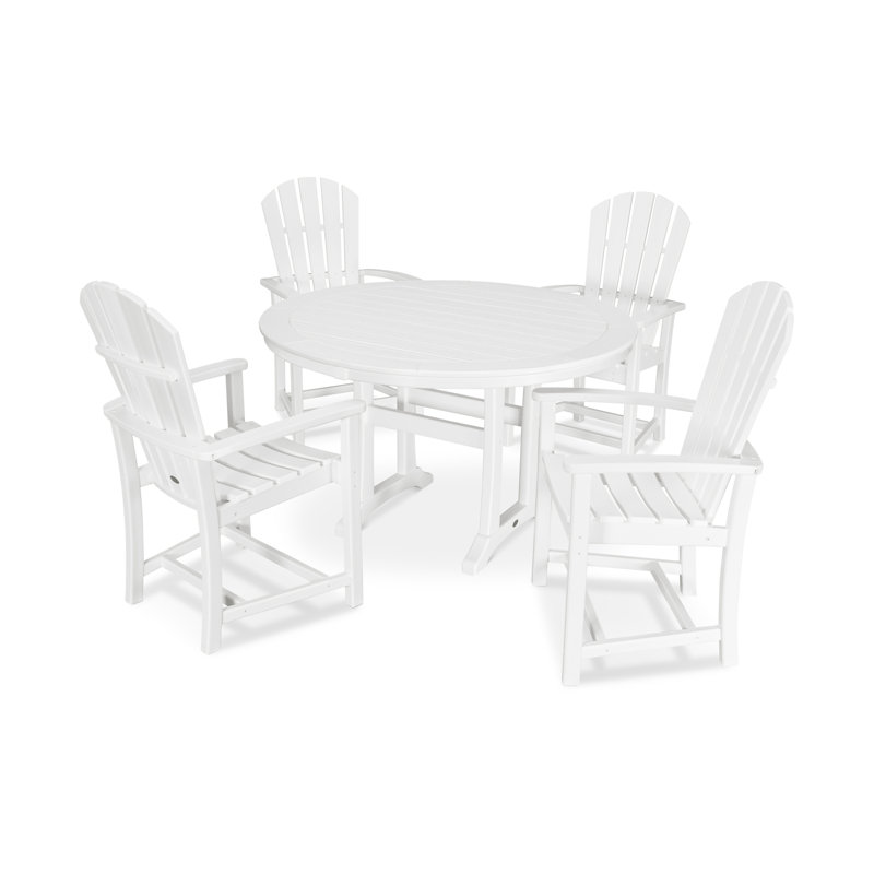 Ensemble repas 5 pièces POLYWOOD Palm Coast, Blanc