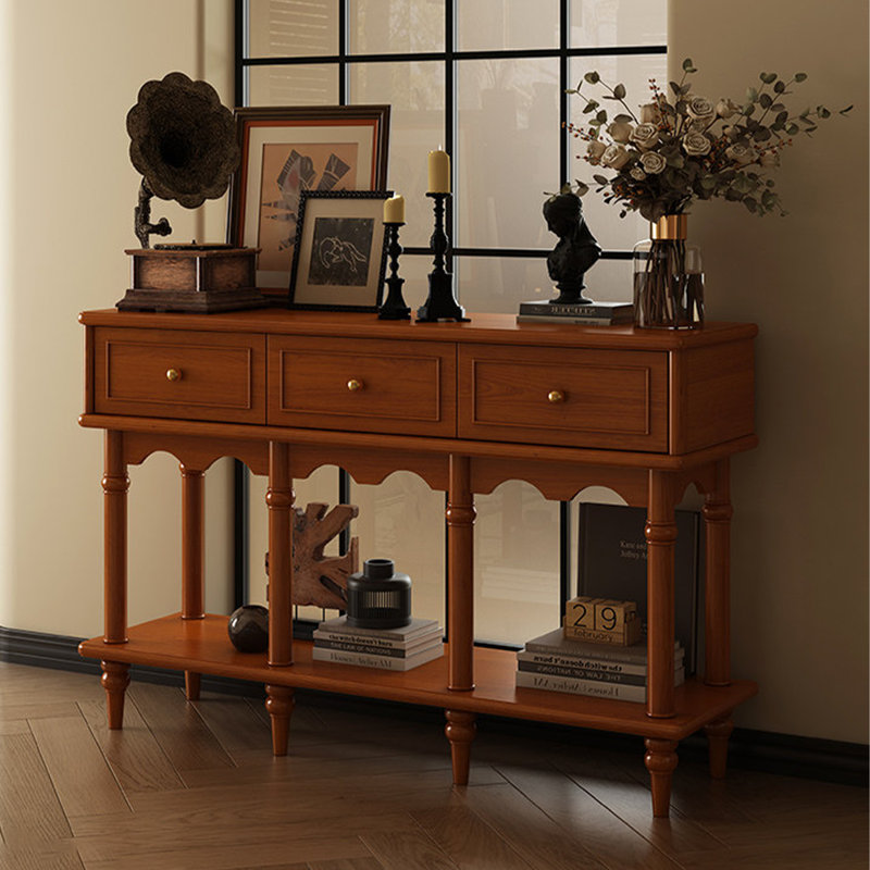 Table de buffet Elegant Farmhouse avec pieds tournés
