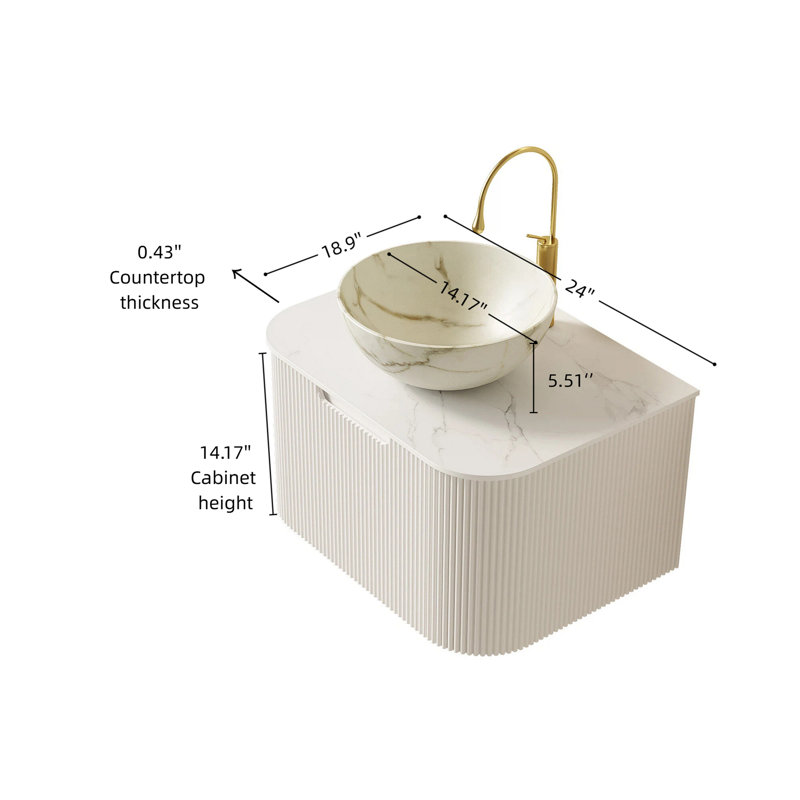 Meuble-lavabo 24 po