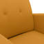 Chaise d'appoint en lin avec pieds en bois massif