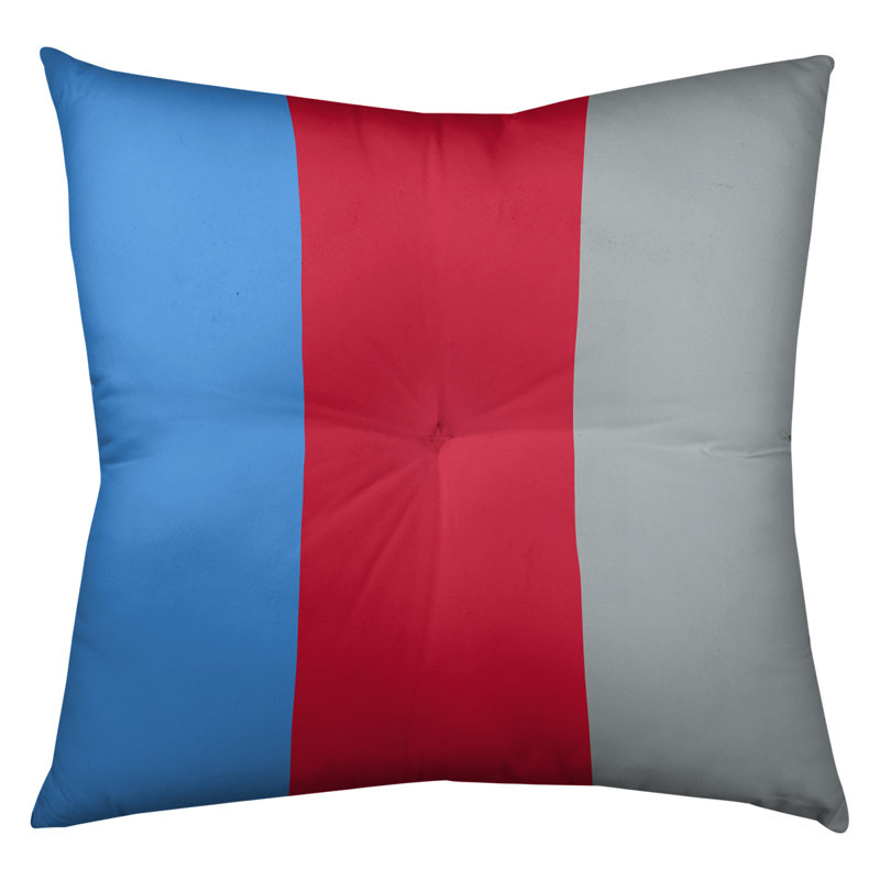  Coussin de sol touffeté, 30 po x 30 po, Côté gris / Milieu rouge