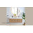 Ventura 60" Wall-mounted Double Bathroom Vanity with White Artificial Drop-in Sink without Mirror