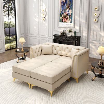 Canapé Chesterfield de 61,8 po de largeur