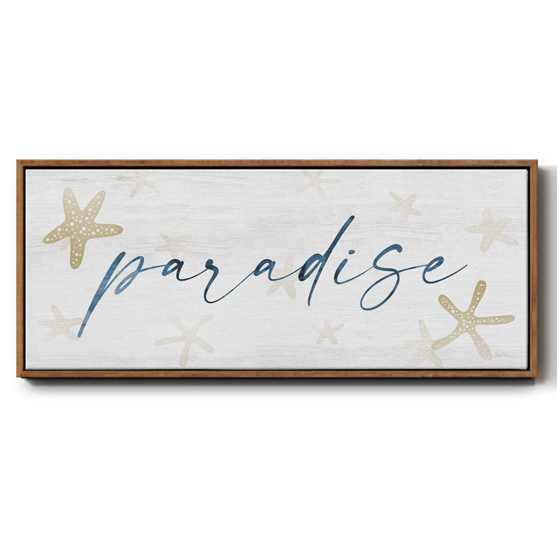 Paradise- Framed Canvas, 8" H x 20" W