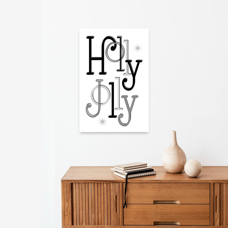 Impression d'art mural abstrait fantaisiste de Saint-Joyeux Noël moderne, paysage d'hiver, H 24 po x l 16 po