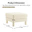 Repose-pieds Lucas - polyester - beige-58153119