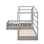 Lit simple en bois avec clôture-417821806