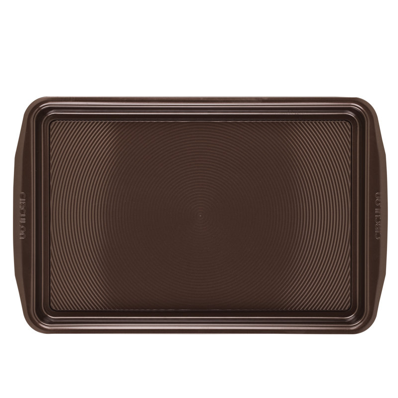 Circulon Bakeware Nonstick Cookie Pan / Cookie Sheet, 17" H x 11" W, Chocolate Brown