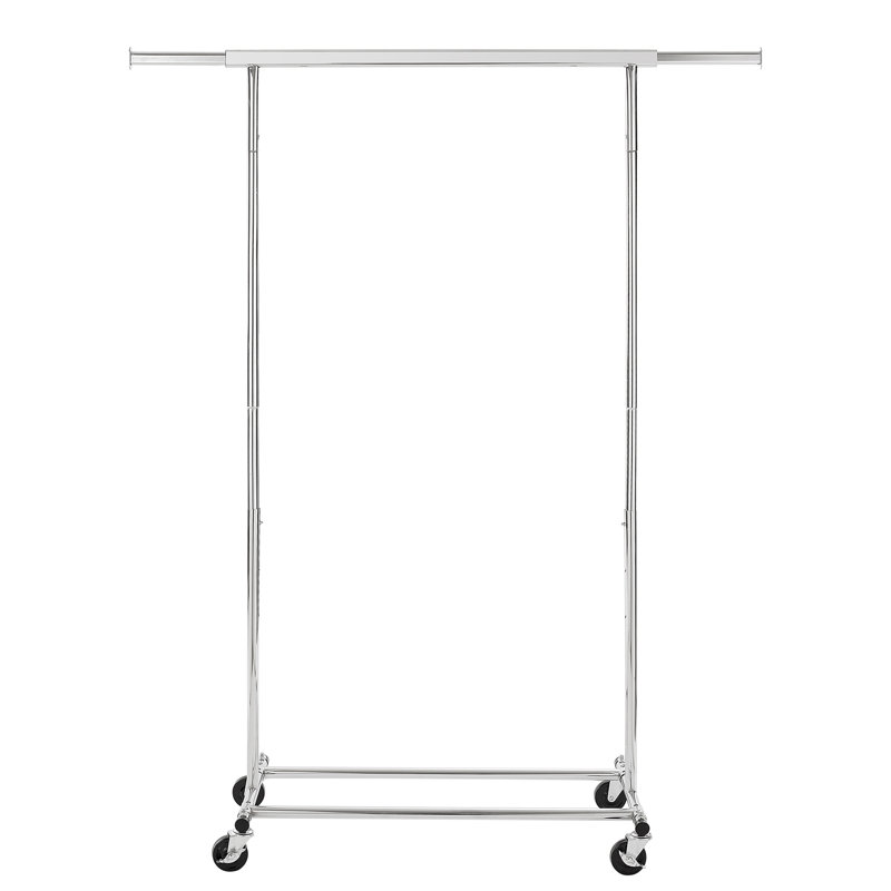 Clothes Rail Adjustable Height & Width, Chrome